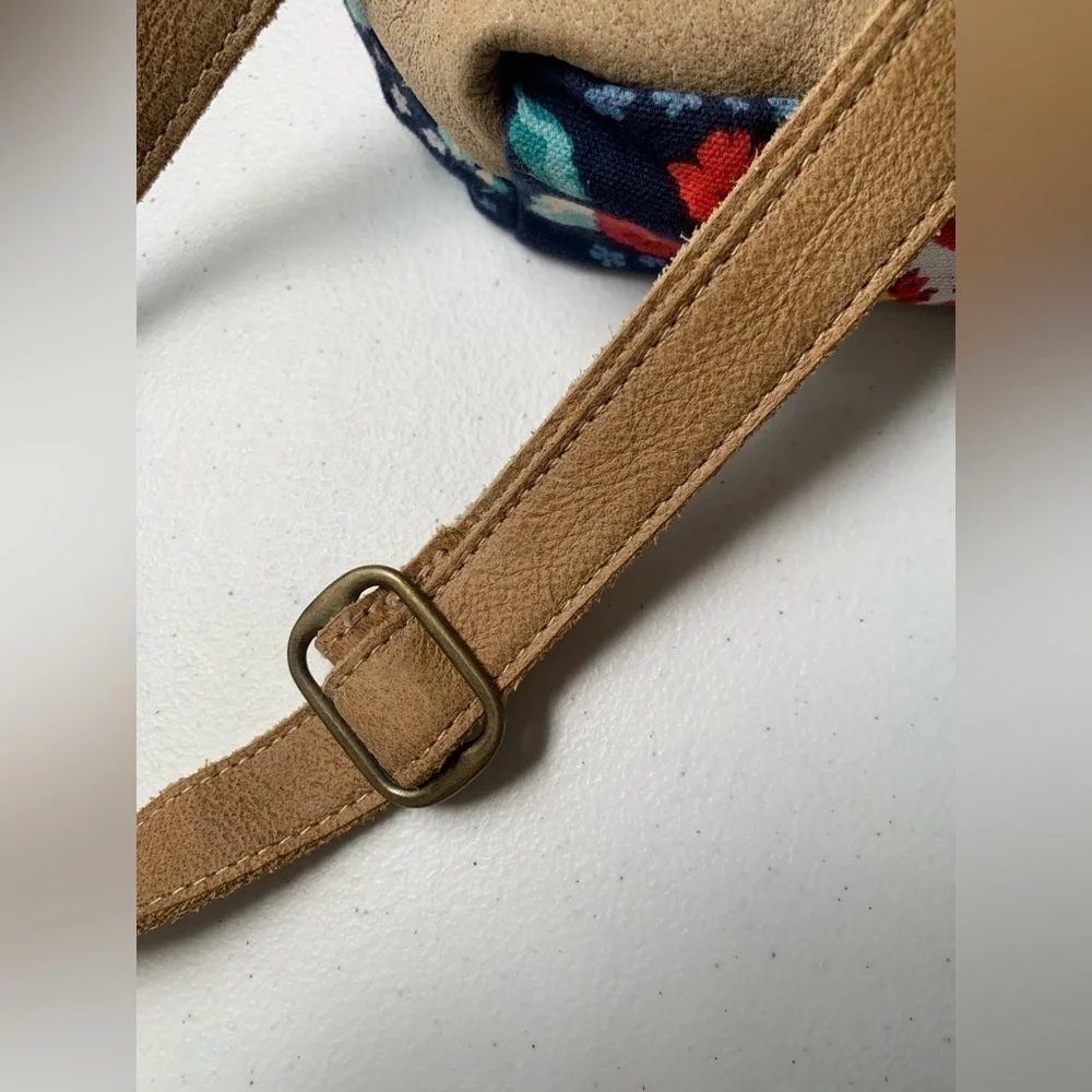 MYRA Bag Cross Body Floral Cowhide Leather Calf Hair Handcrafted Bag